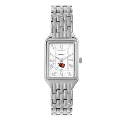 Oregon State Beavers Fossil Women's Raquel Three-Hand Date Stainless Steel Watch