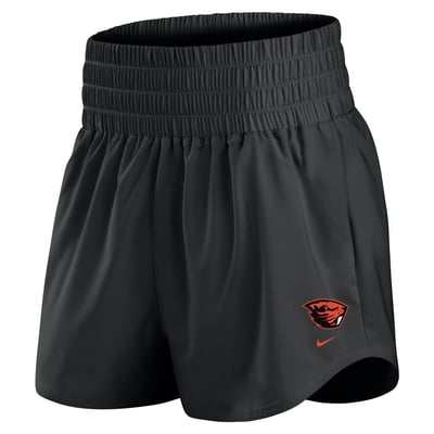 Oregon State Beavers Nike Women's Ultra Dri-FIT High-Rise Shorts - Black