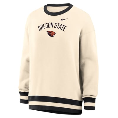 Oregon State Beavers Nike Women's Oversized Phoenix Fleece Sweatshirt - Natural