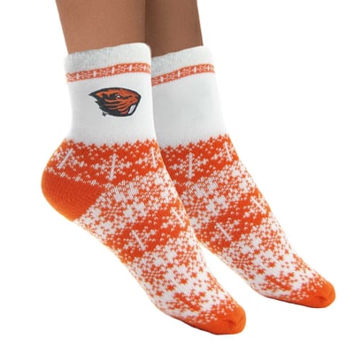 Oregon State Beavers ZooZatz Women's Fuzzy Holiday Crew Socks