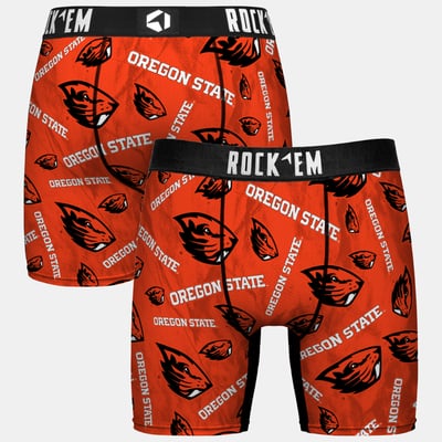  Oregon State Beavers Rock Em Youth All Over Logo Boxer Briefs - Orange