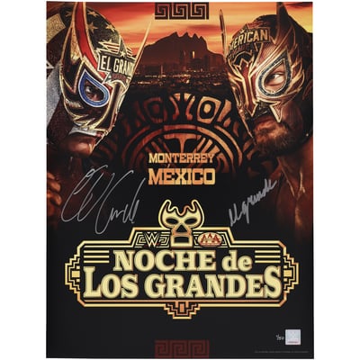 El Grande Americano & Original El Grande Americano WWE Autographed 18" x 24" AAA Noche De Los Grandes Event Poster Art Photograph - Limited Edition #1/50