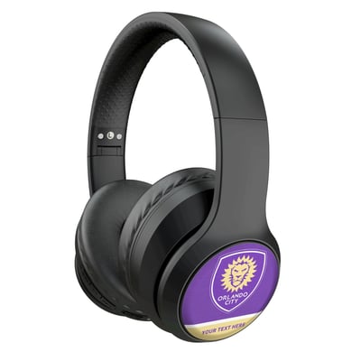 Orlando City SC Keyscaper Personalized Solid Wireless Bluetooth Headphones With Case