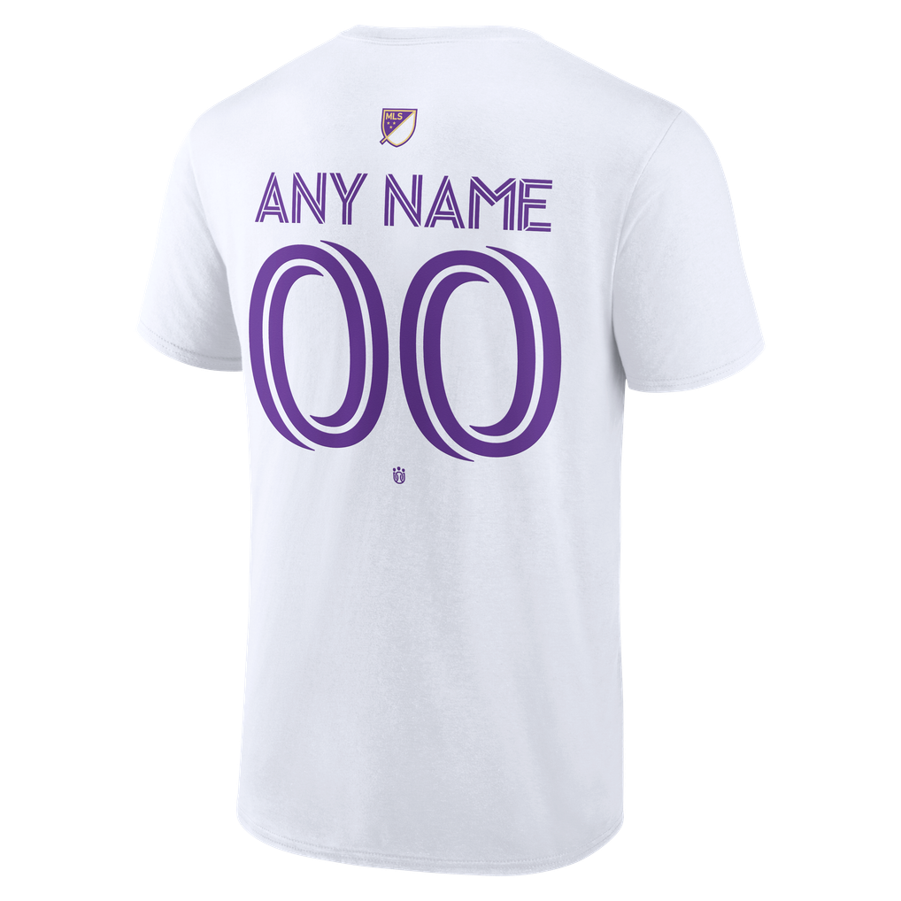 Orlando City SC Authentic Stack Personalized Any Name & Number T-Shirt - White