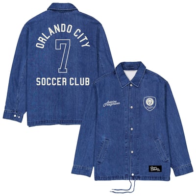 Antoine Griezmann Orlando City SC Peace Collective Unisex Full-Button Coach Jacket - Denim