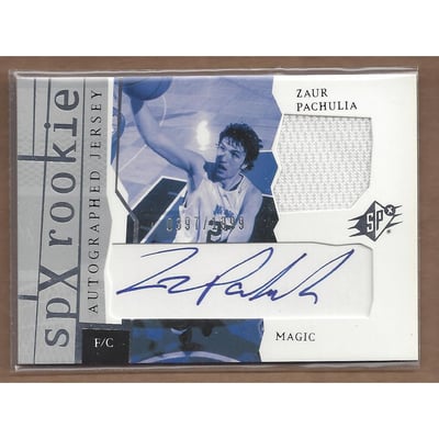 2003-04 SPx #184 Zaur Pachulia JSY AU RC