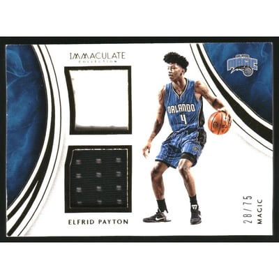 2015-16 Immaculate Collection Dual Memorabilia #34 Elfrid Payton/75
