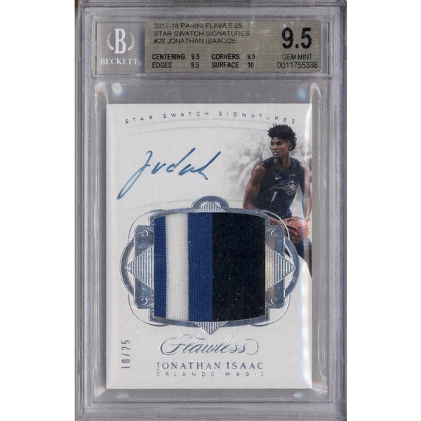 2017-18 Flawless Star Swatch Signatures #SSJI Jonathan Isaac RC 