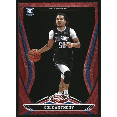 2020-21 Certified Asia Red #90 Cole Anthony