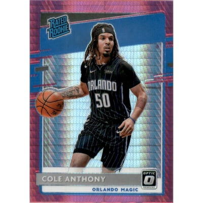 2020-21 Donruss Optic Hyper Pink #165 Cole Anthony RR
