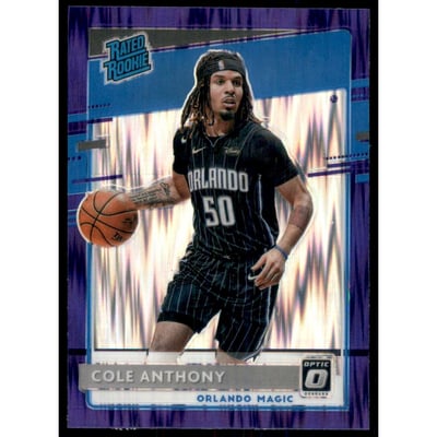 2020-21 Donruss Optic Purple Shock #165 Cole Anthony RR