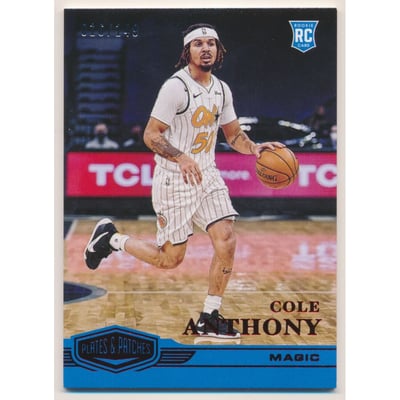 2020-21 Panini Chronicles Red #315 Cole Anthony/Plates and Patches