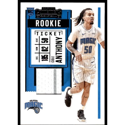 2020-21 Panini Contenders Rookie Ticket Swatches #20 Cole Anthony