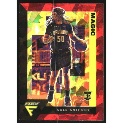 2020-21 Panini Flux Red Cracked Ice #210 Cole Anthony