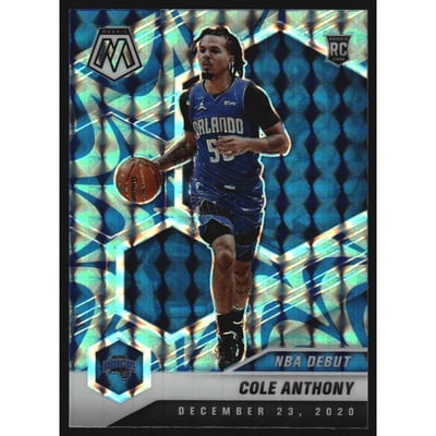 2020-21 Panini Mosaic Mosaic Reactive Blue #268 Cole Anthony