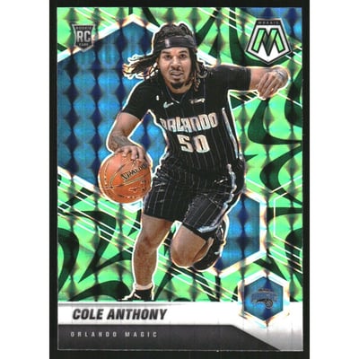 2020-21 Panini Mosaic Mosaic Reactive Green #207 Cole Anthony
