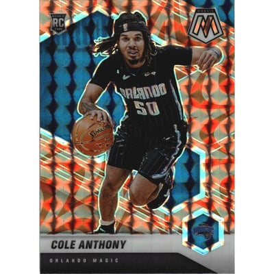 2020-21 Panini Mosaic Mosaic Reactive Orange #207 Cole Anthony