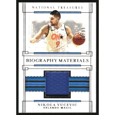 2020-21 Panini National Treasures Biography Materials #30 Nikola Vucevic/99