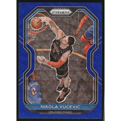 2020-21 Panini Prizm Prizms Blue Wave #9 Nikola Vucevic