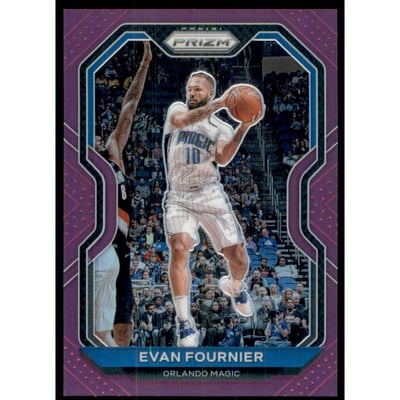 2020-21 Panini Prizm Prizms Purple #216 Evan Fournier