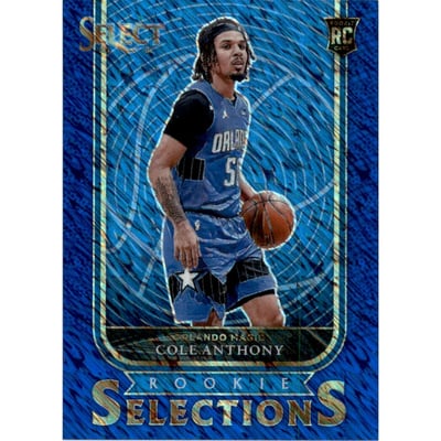 2020-21 Select Rookie Selections Prizms Blue #13 Cole Anthony