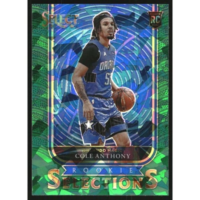 2020-21 Select Rookie Selections Prizms Green #13 Cole Anthony