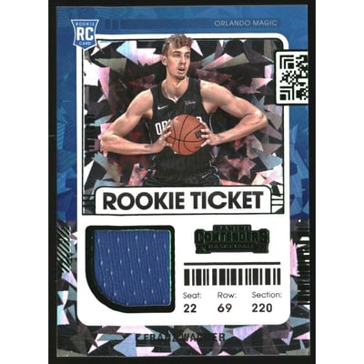 2021-22 Panini Contenders Rookie Ticket Swatches Green Ice #8 Franz Wagner