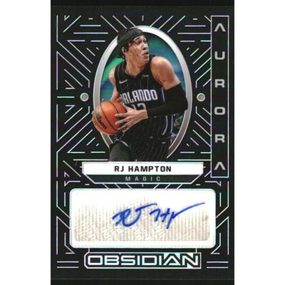2021-22 Panini Obsidian Aurora Autographs #9 RJ Hampton/149