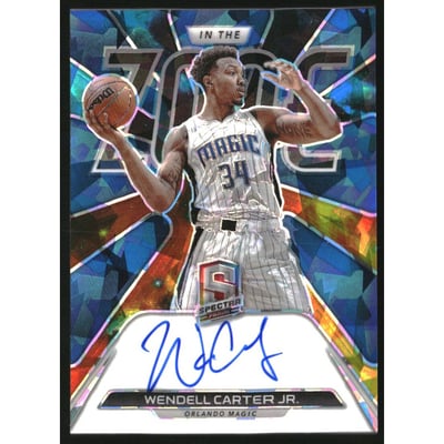 2021-22 Panini Spectra In The Zone Autographs Astral #8 Wendell Carter Jr./49