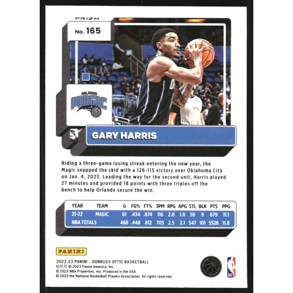 2022-23 Donruss Optic Photon #165 Gary Harris