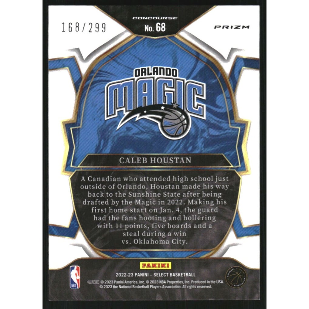 2022-23 Select Prizms Light Blue #68 Caleb Houstan