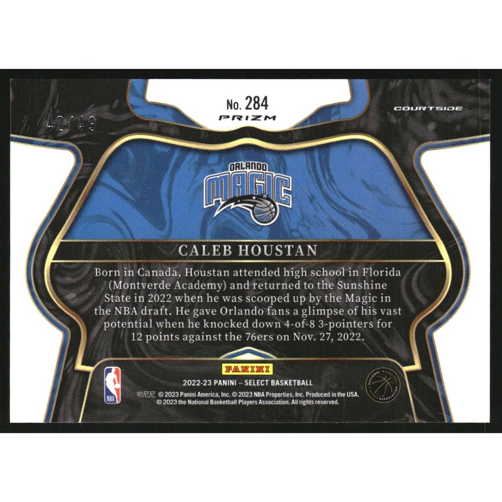 2022-23 Select Prizms Red Disco #284 Caleb Houstan