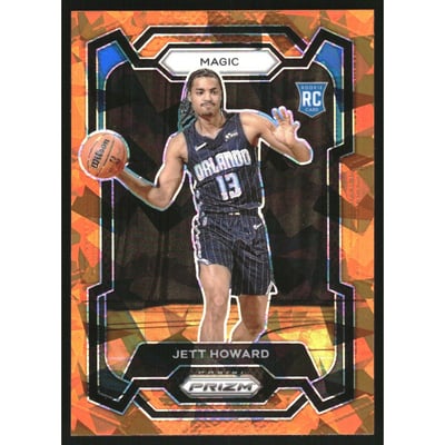 2023-24 Panini Prizm Prizms Orange Ice #132 Jett Howard
