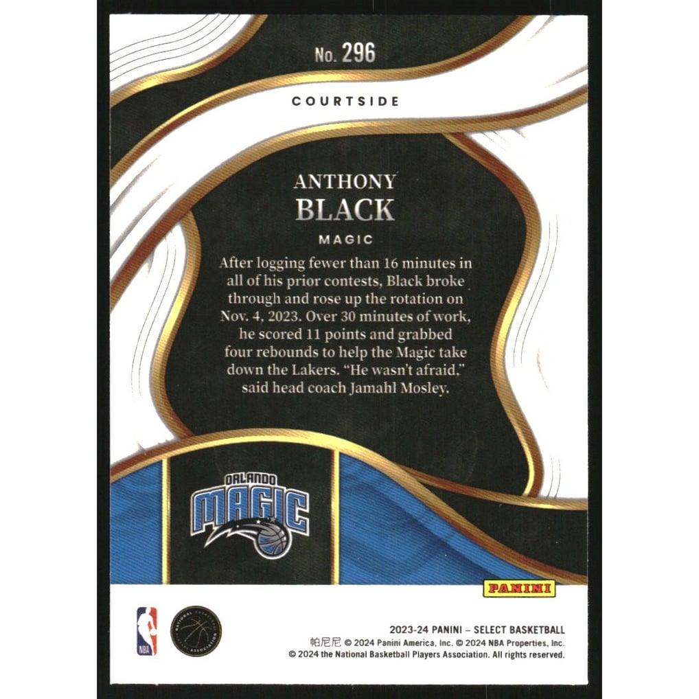 2023-24 Select Blue #296 Anthony Black