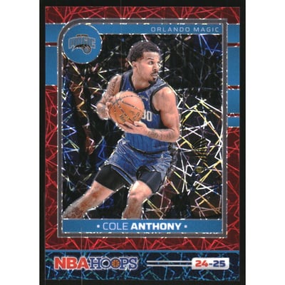 2024-25 Hoops Premium Prizms Red Lazer #178 Cole Anthony