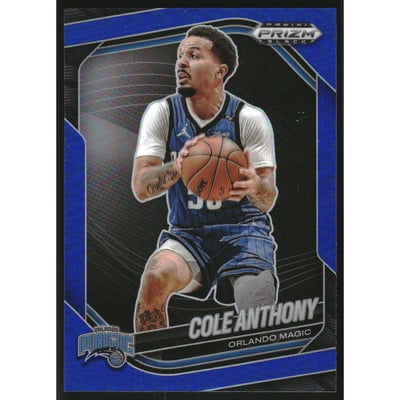 2024-25 Panini Prizm Black Prizms Blue #240 Cole Anthony
