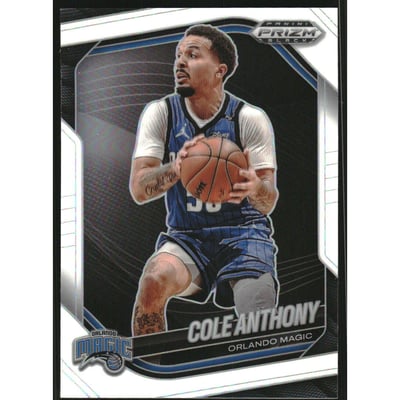 2024-25 Panini Prizm Black Prizms White #240 Cole Anthony