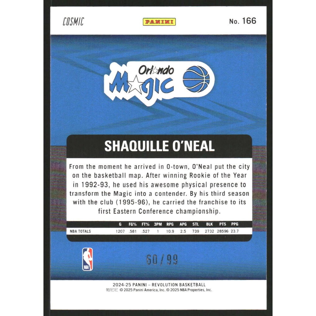 2024-25 Panini Revolution Cosmic #166 Shaquille O'Neal  LGD
