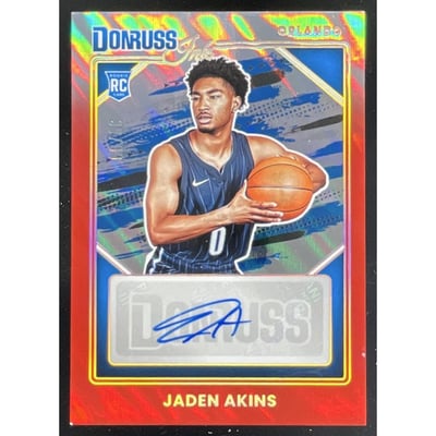 2025-26 Panini Donruss Ink Red #10 Jaden Akins RC Auto /99
