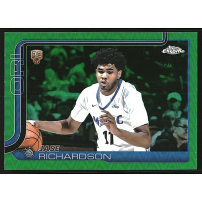 2025-26 Topps Chrome Green Refractors #275 Jase Richardson