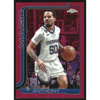 2025-26 Topps Chrome Magenta Refractors #175 Cole Anthony