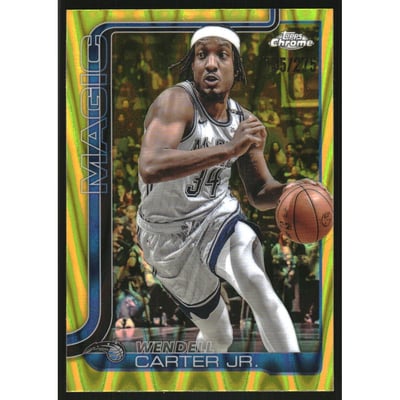 2025-26 Topps Chrome RayWave Yellow Refractors #113 Wendell Carter Jr.