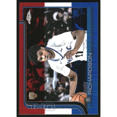 2025-26 Topps Chrome Red White and Blue Refractors #275 Jase Richardson