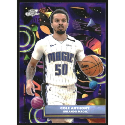 2025-26 Topps Cosmic Chrome Purple Nebula Refractors #76 Cole Anthony