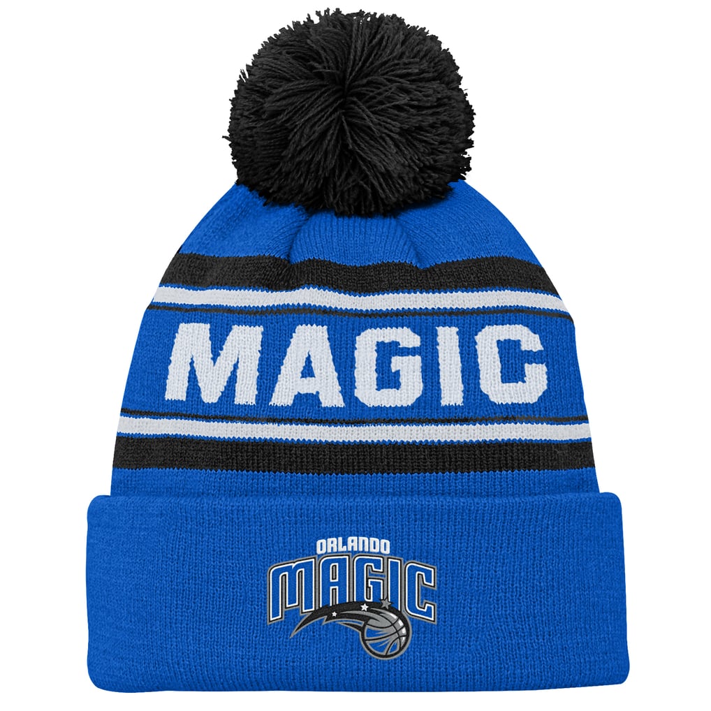  Orlando Magic Outerstuff Backboard Jacquard Cuffed Knit Hat with Pom  - Blue