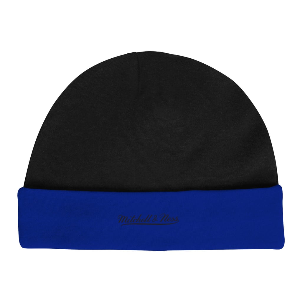 Orlando Magic Mitchell & Ness Infant Hardwood Classics Bodysuits & Cuffed Knit Hat Set - Black/Blue