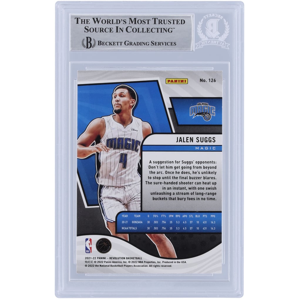 Jalen Suggs Orlando Magic Autographed 2021-22 Panini Revolution 