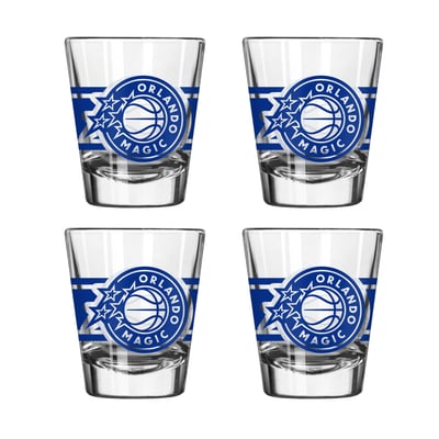 Orlando Magic Logo Brands Four-Piece Stripe Shot Glass Set