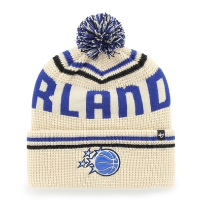 Orlando Magic '47 Quattrle Cuffed Knit Hat with Pom - Natural