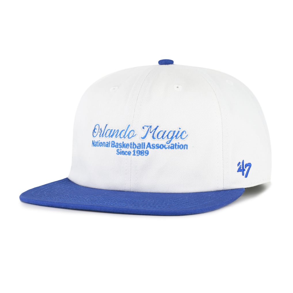 Orlando Magic '47 Script Stack Captain Snapback Hat - White